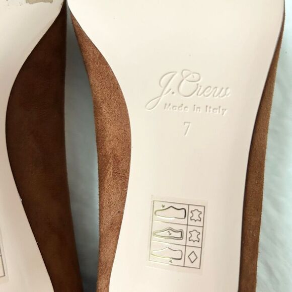 J Crew Colette Pumps in Brown Suede Classic Mid Heel Size 7 workwear office - Picture 8 of 9